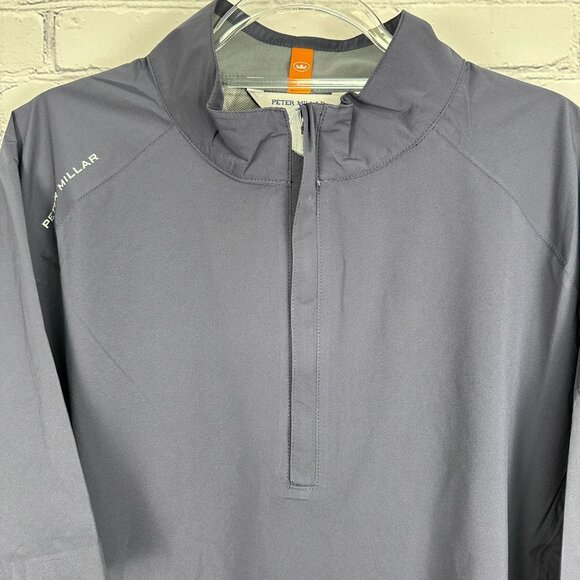 Peter Millar Men's Sport Shield Short Sleeve Golf Waterproof Rain Shell, XL Navy - Picture 5 of 16